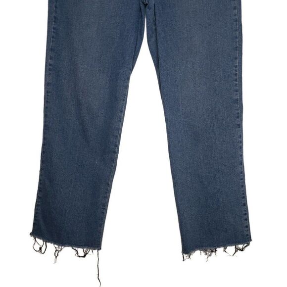 Sanctuary Social Standard Sz 12 Raw Hem Highrise Straight Cropped Jeans - Picture 3 of 8